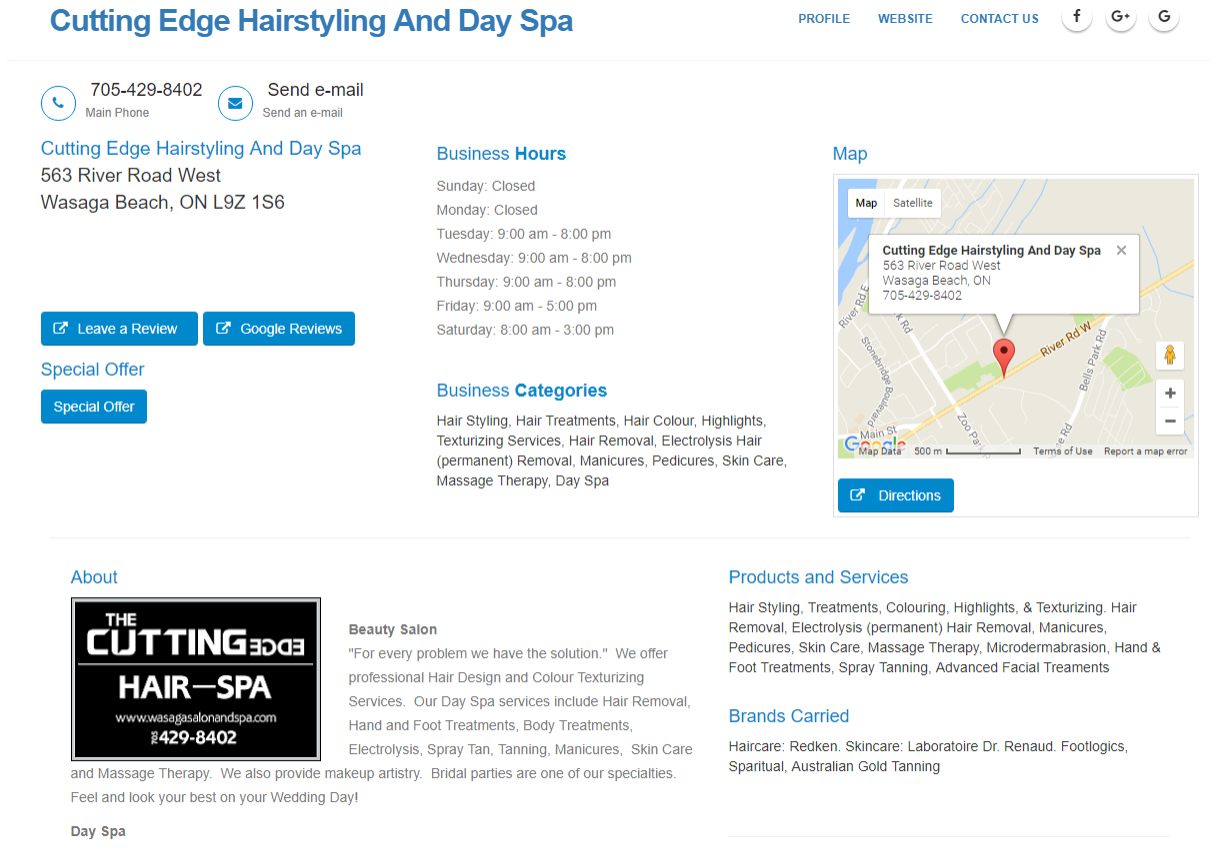 Cutting Edge Hairstyling And Day Spa